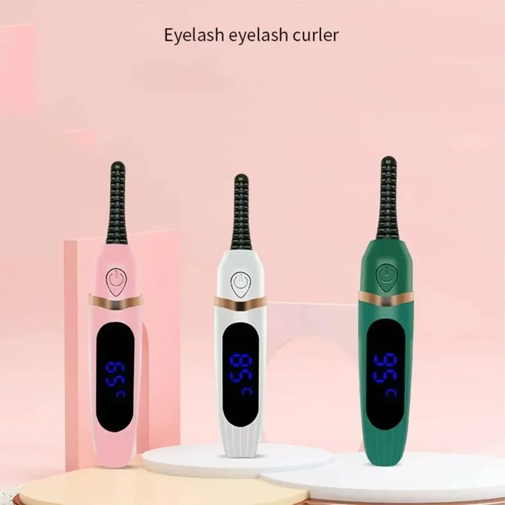 USB Rechargeable Heated Electric Perm Eyelash Curler 3 settings Pink